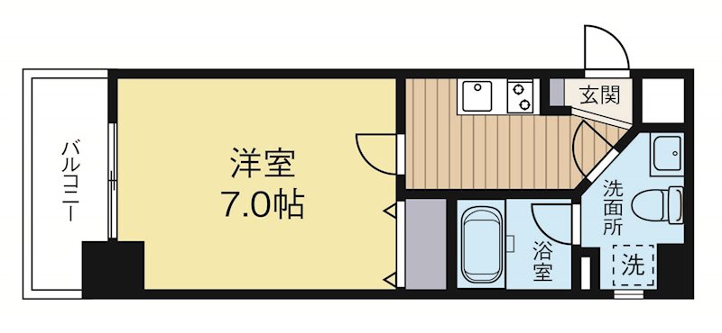 アクタス博多駅東 802号室 間取り