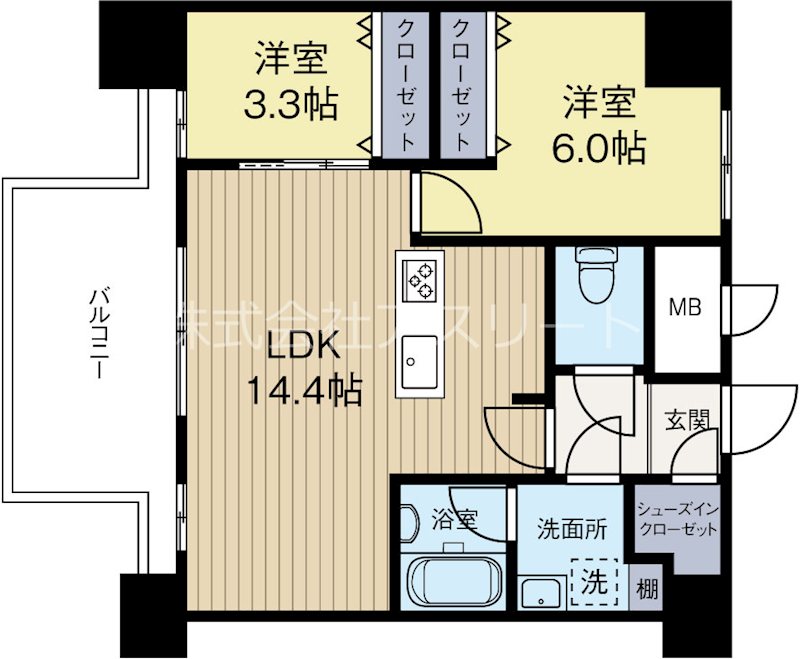 モダンパラッツォ博多デュオグランデウエスト 601号室 間取り