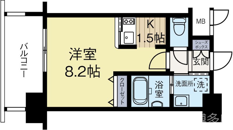 エンクレストベイ天神EAST 304号室 間取り
