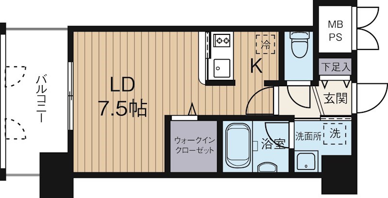 エンクレスト天神STAGE 1303号室 間取り