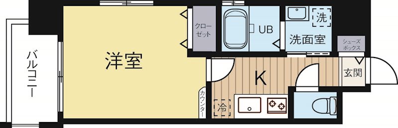 エンクレスト吉塚駅前 1201号室 間取り