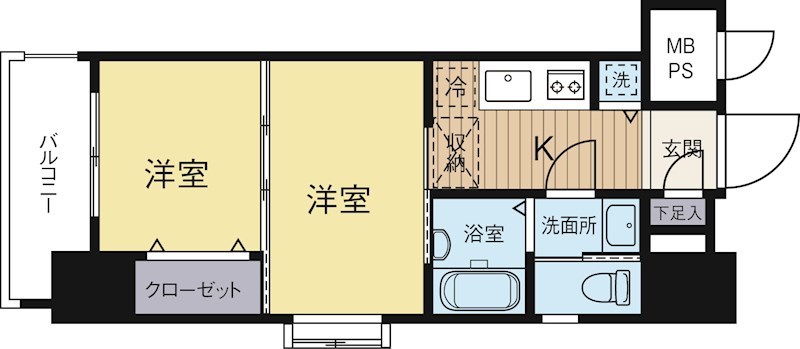 YGM九大病院前 901号室 間取り