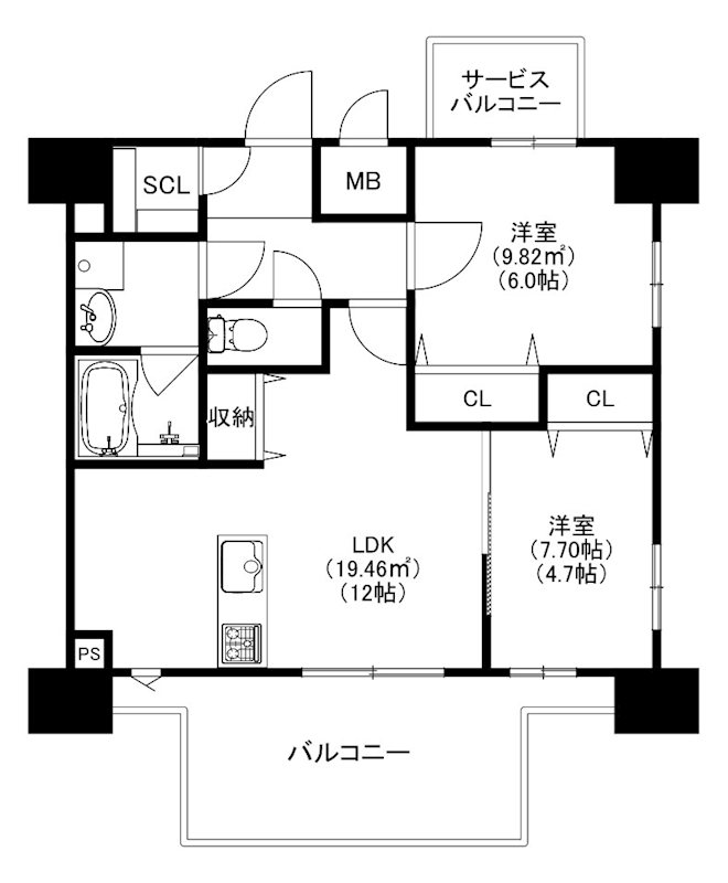 モダンパラッツォ博多デュオグランデウエスト 603号室 間取り