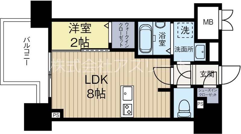 モダンパラッツォ博多デュオグランデイースト 306号室 間取り