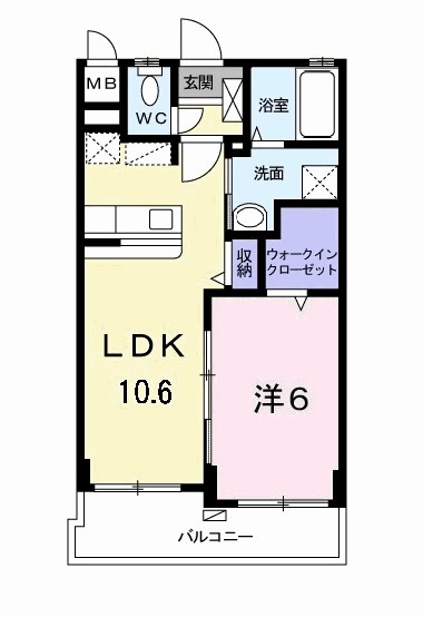 スカイシャトレ空港南 504号室 間取り