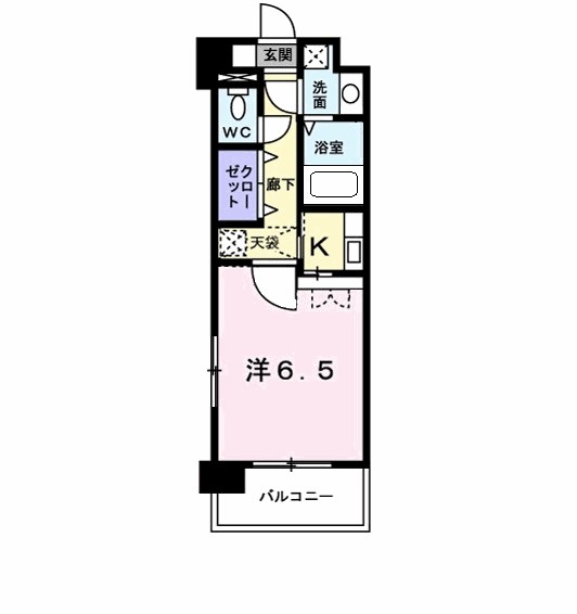 ウィザード空港通り 704号室 間取り