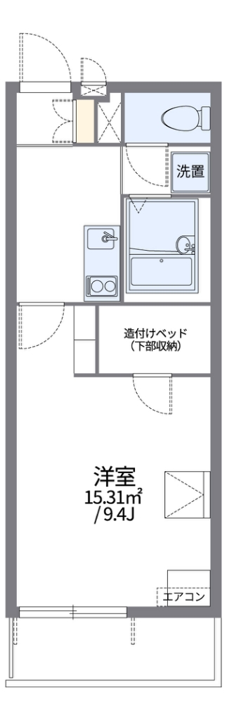 レオパレス空港通Ⅱ 101号室 間取り