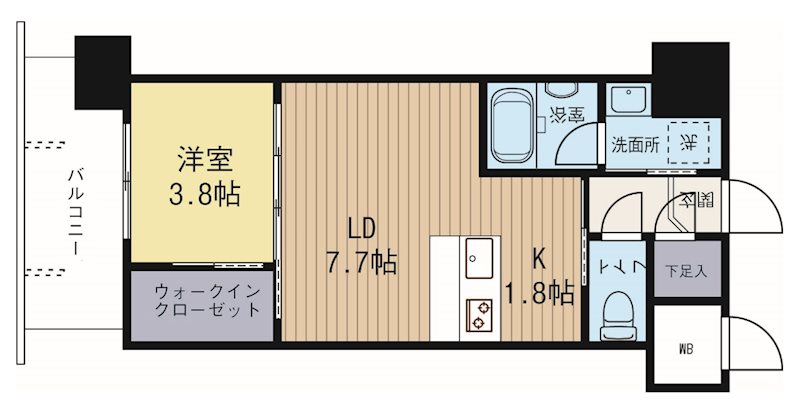 アルファシオディクレイヴ 1409号室 間取り