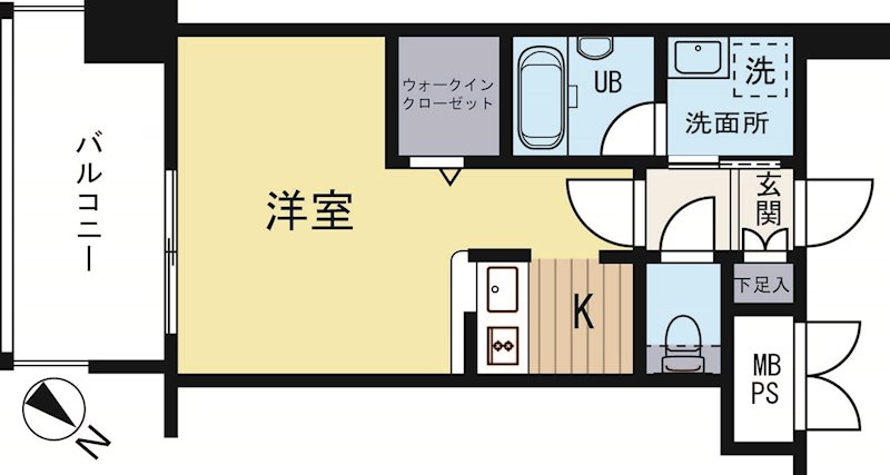 エンクレスト天神SIDE 1203号室 間取り
