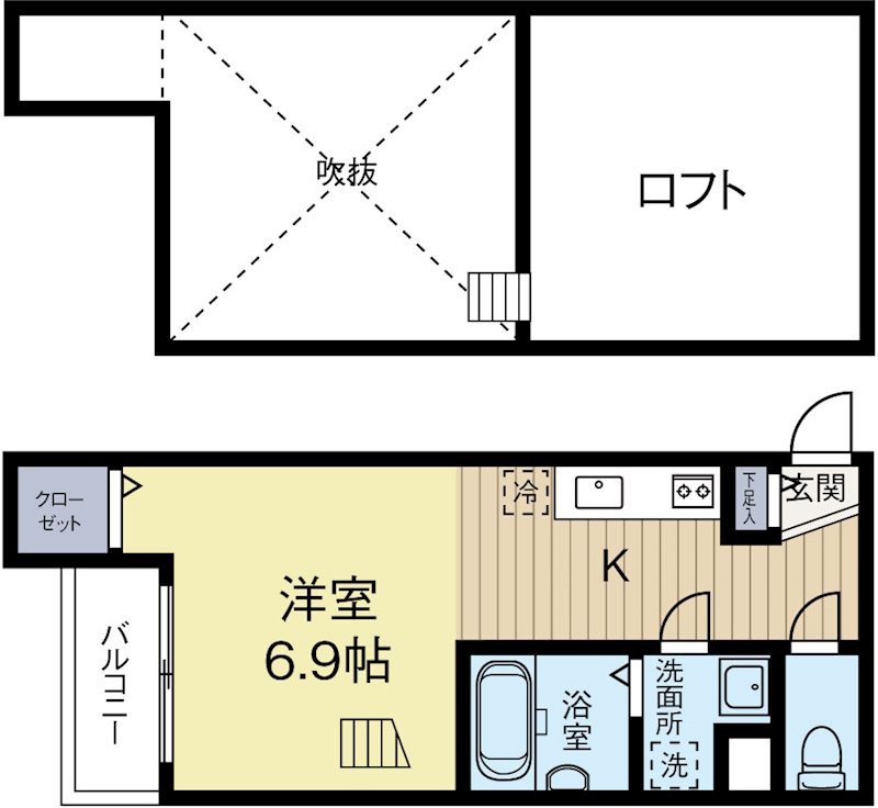ビラージュ吉塚 205号室 間取り