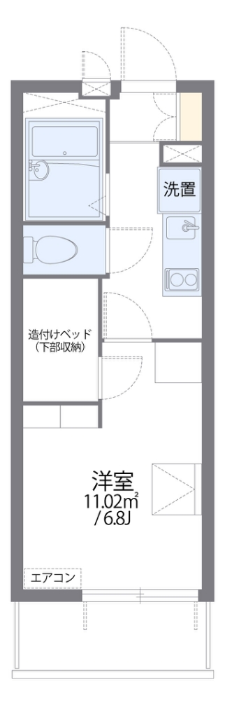 レオパレス和白駅前 305号室 間取り