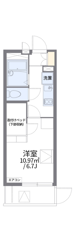 レオパレス椎の実４ 101号室 間取り