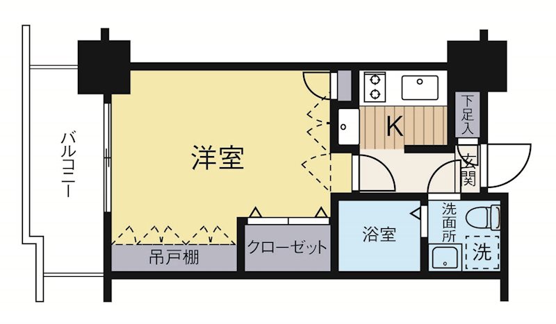 エステートモア天神アトリエ 605号室 間取り