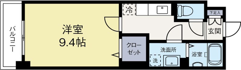 リヴィエールシャン豊 802号室 間取り
