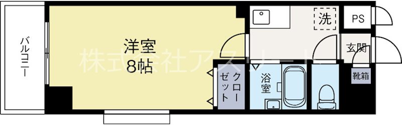 リファレンス呉服町 1304号室 間取り