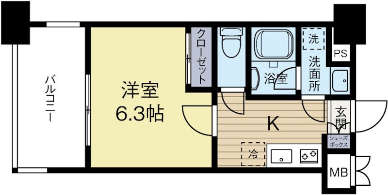 ラシックサヴォイ 307号室 間取り