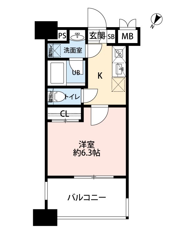 ラシックサヴォイ 1107号室 間取り