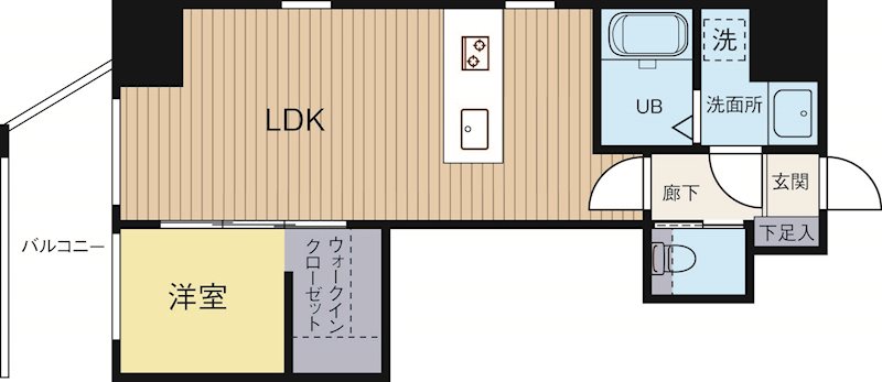W3 401号室 間取り