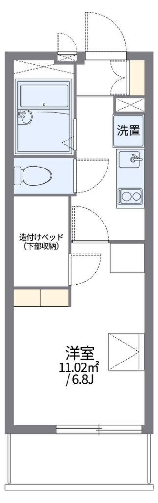 レオパレスブランシュ 409号室 間取り