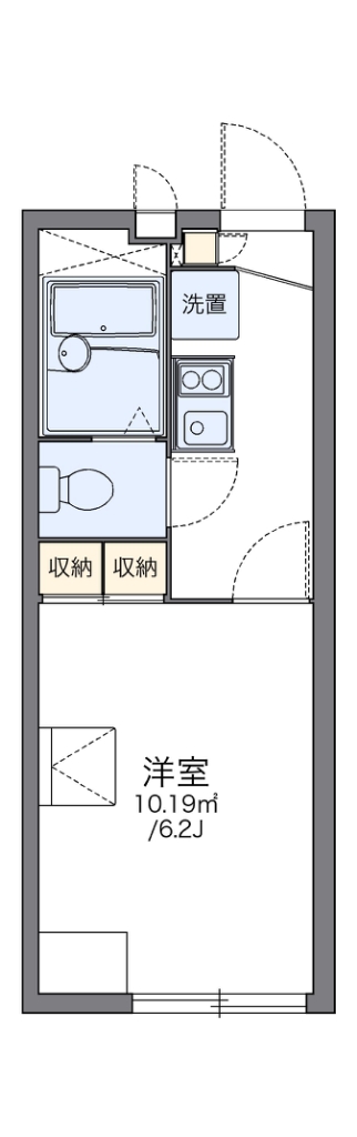 レオパレスクレスト 203号室 間取り