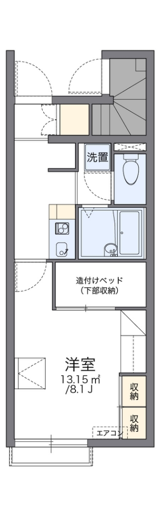 レオパレス月隈 107号室 間取り