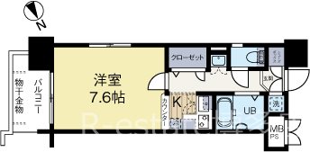 エンクレスト天神2 910号室 間取り