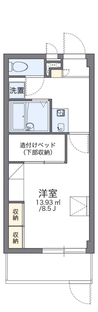 レオパレスナラヤ 103号室 間取り
