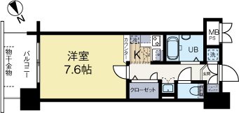 エンクレスト天神2 308号室 間取り