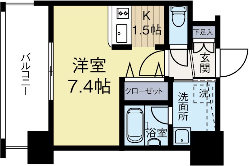 エンクレスト博多Rey 505号室 間取り