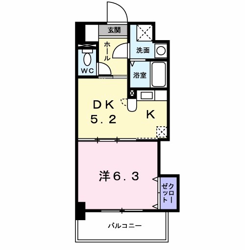 グレイス竹下 102号室 間取り