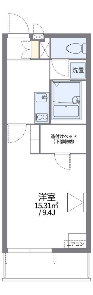 レオパレス空港通Ⅱ 107号室 間取り