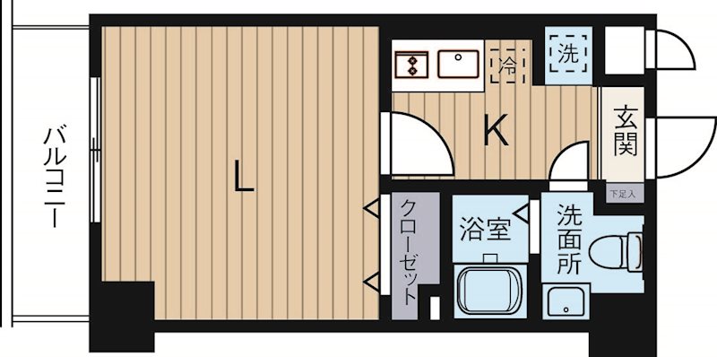 アクアシティ西公園 602号室 間取り