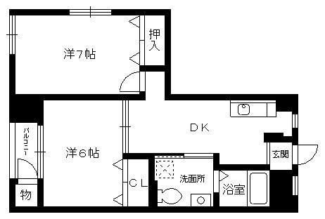 昌栄マンション 201号室 間取り