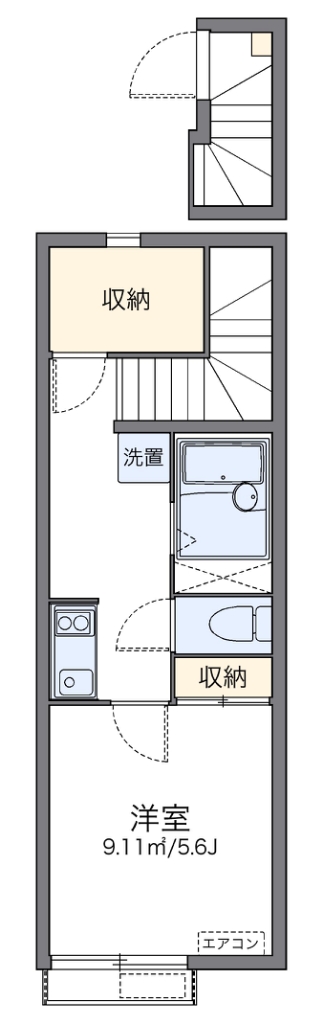 レオネクストプロップ 203号室 間取り