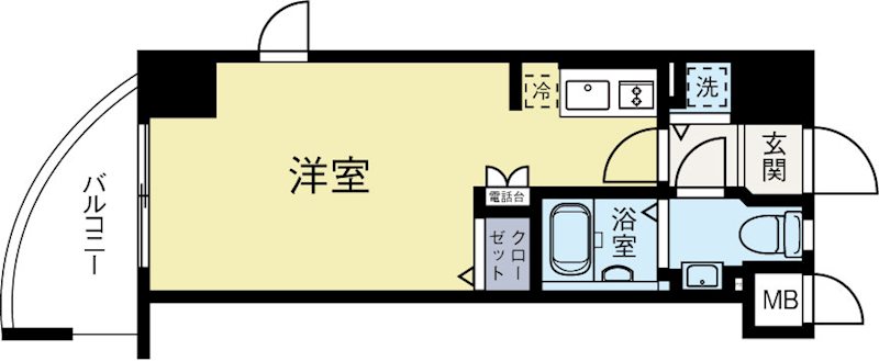 エンクレスト天神東 701号室 間取り