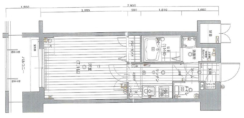 サヴォイスタジオスイーツ 1308号室 間取り