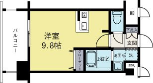 エンクレストベイ天神EAST 1508号室 間取り