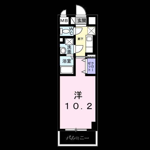 グランド　ライン 704号室 間取り