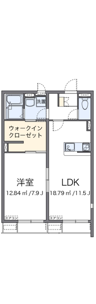 クレイノＩＳＥＤＡ 101号室 間取り