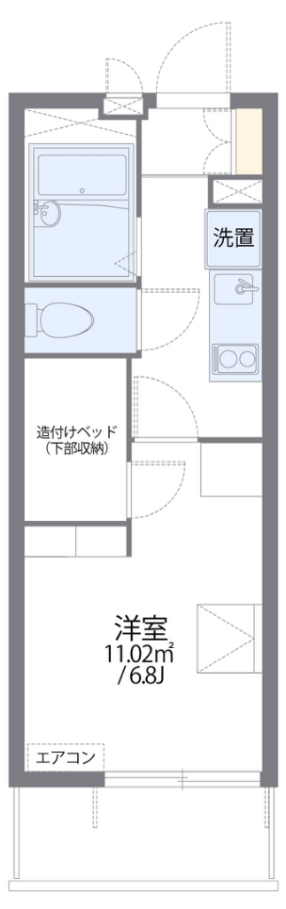 レオパレス博多豊Ⅰ 404号室 間取り