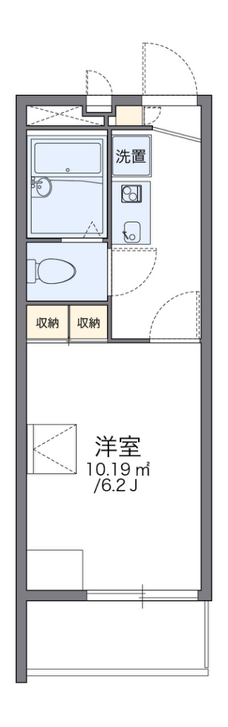レオパレスハーモニーランドⅠ 215号室 間取り