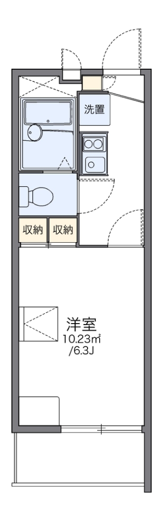 レオパレスパークビュー吉塚 207号室 間取り