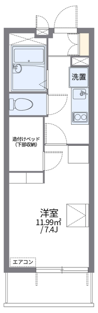 レオパレスＨＡＲＡＤＡⅡ 403号室 間取り