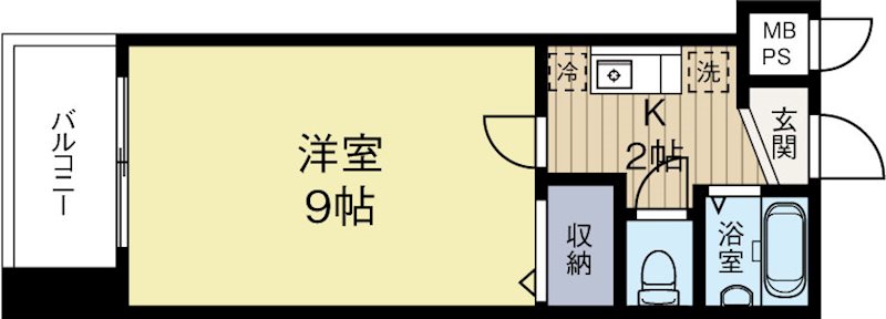 コーポイーストライト 103号室 間取り