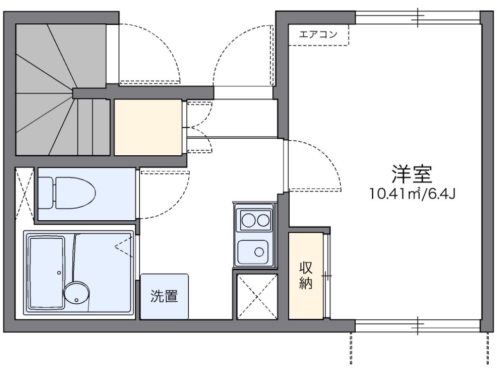 レオネクスト妙見南 104号室 間取り