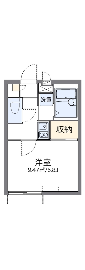 レオパレスマインドⅡ 101号室 間取り