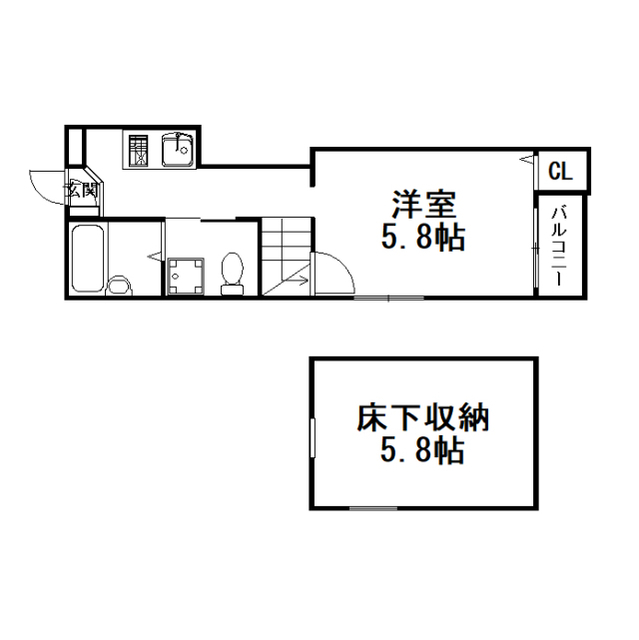 エターナル　ＴＳ 103号室 間取り