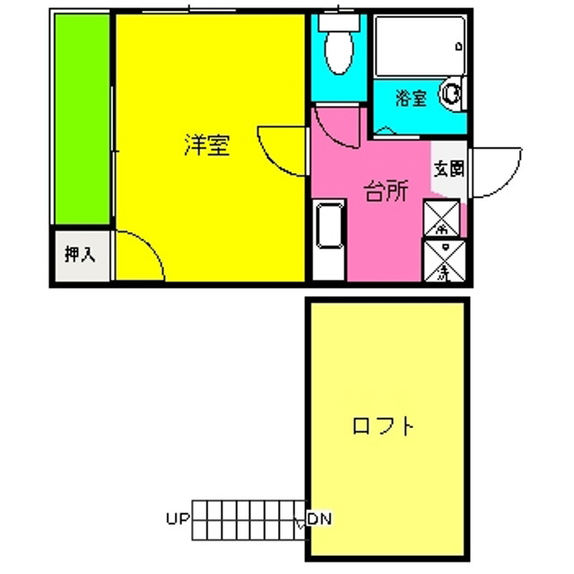 クローバー館 206号室 間取り