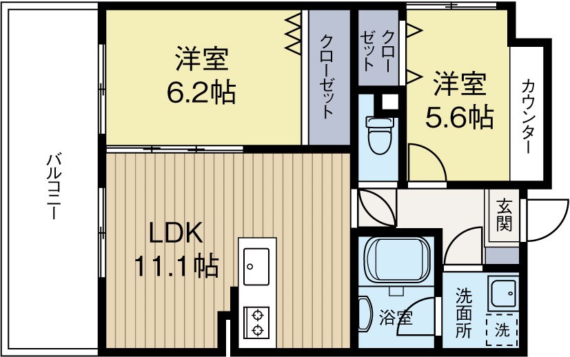 ルッシェ住吉 501号室 間取り