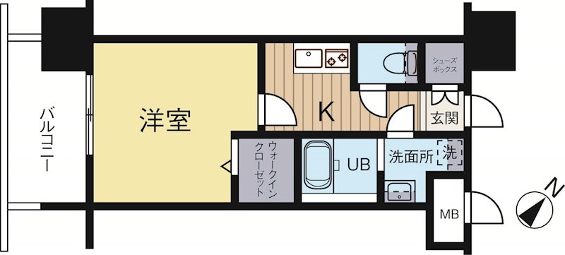 エンクレスト博多LIBERTY 1104号室 間取り